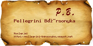 Pellegrini Bársonyka névjegykártya